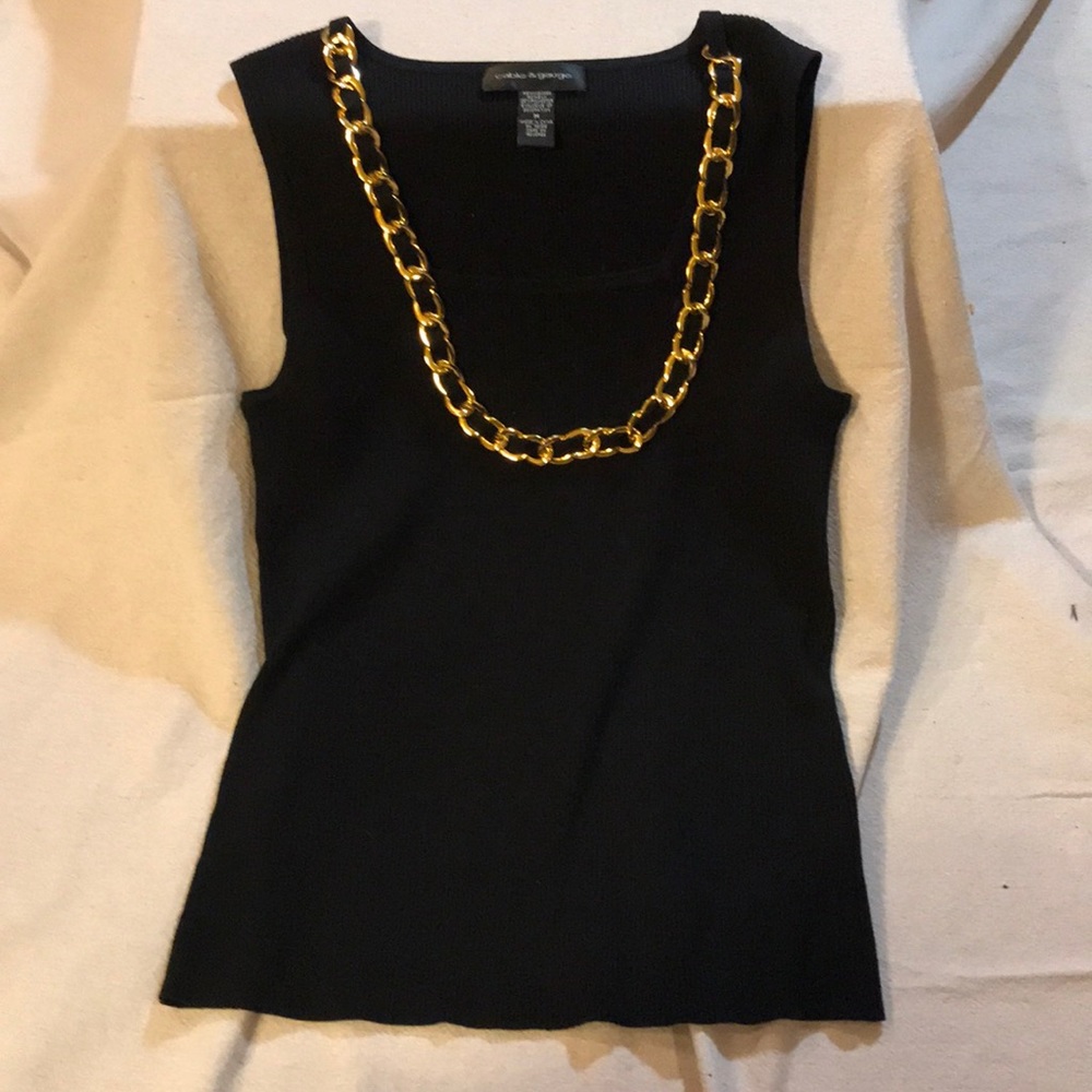 Tank, stretch, chain detail, Cable & Gauge, M